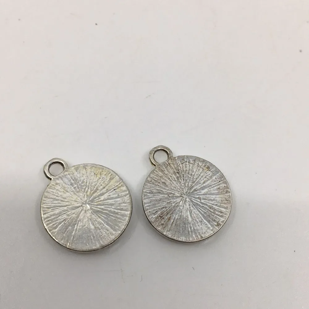 Caracol Silver Tone and White Shell Hoop Earrings
